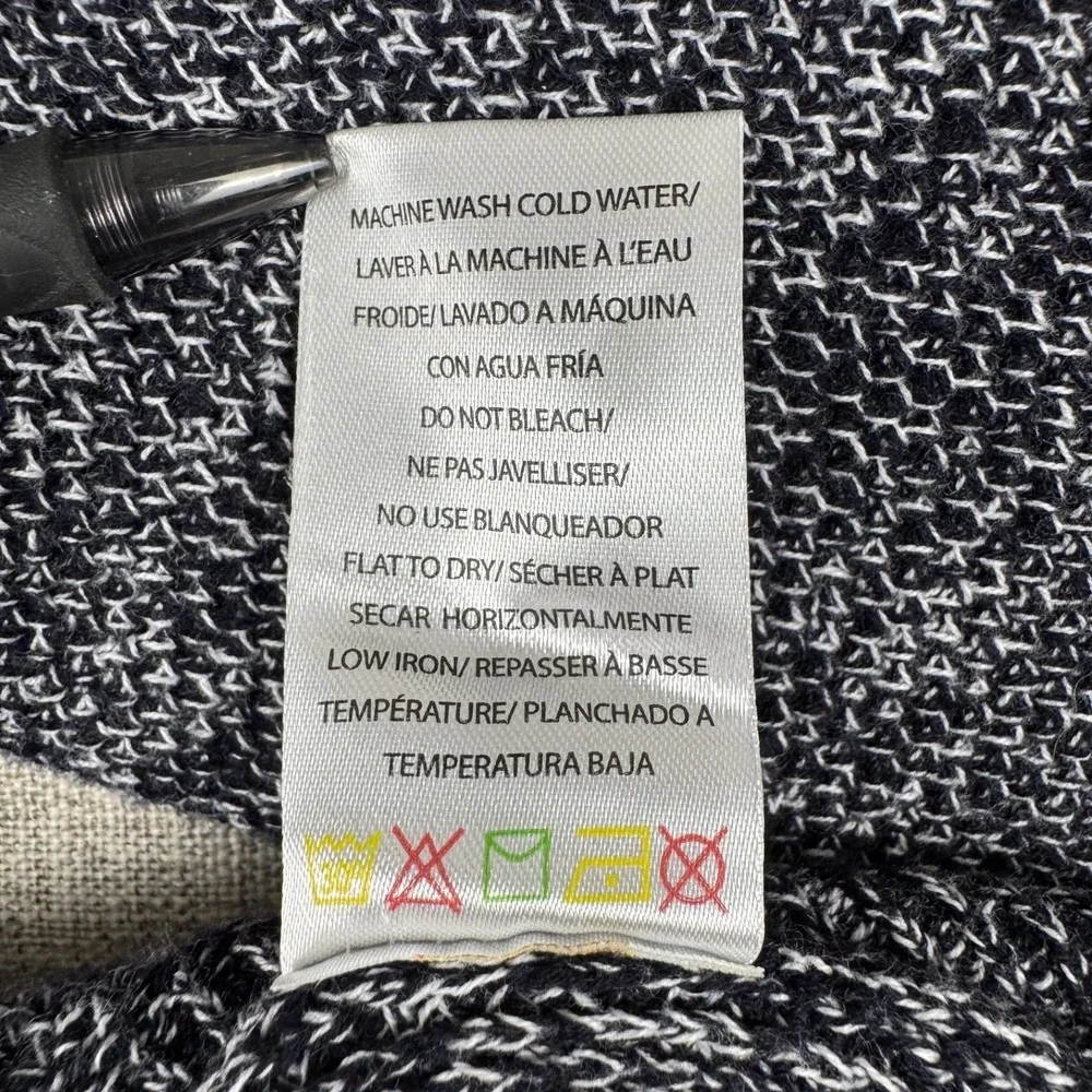 Kangol Mens XL Marled Knit Crewneck Sweater‎ Gray Black Cotton Logo